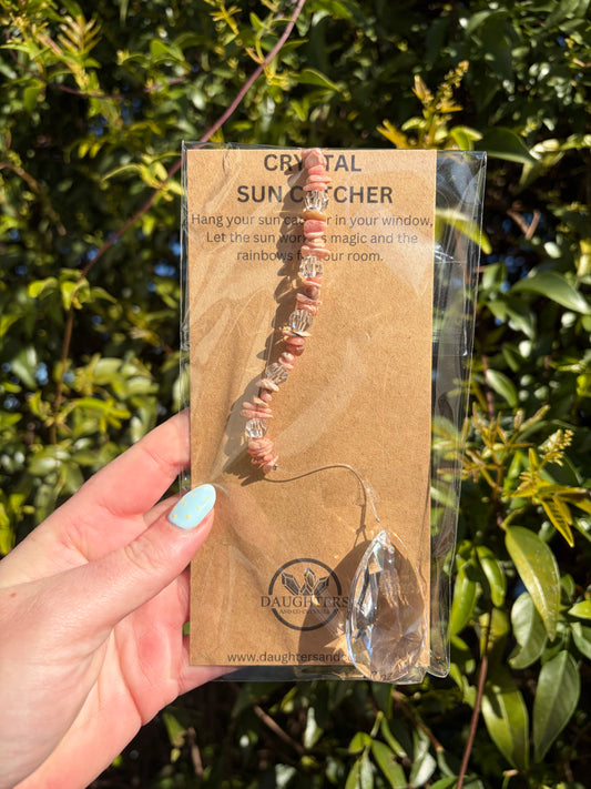 Rhodochrosite | Tear Drop Sun Catcher