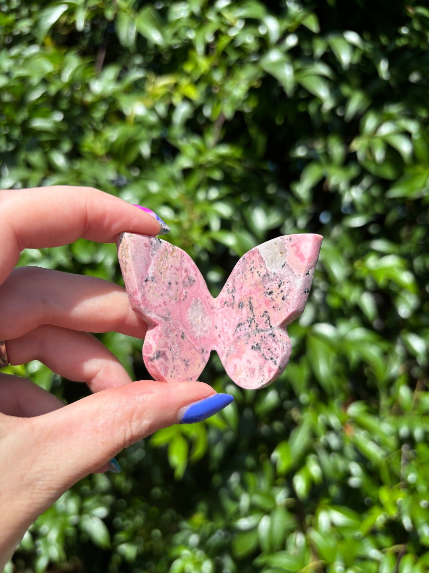 Peruvian Rhodonite Carved Butterfly A
