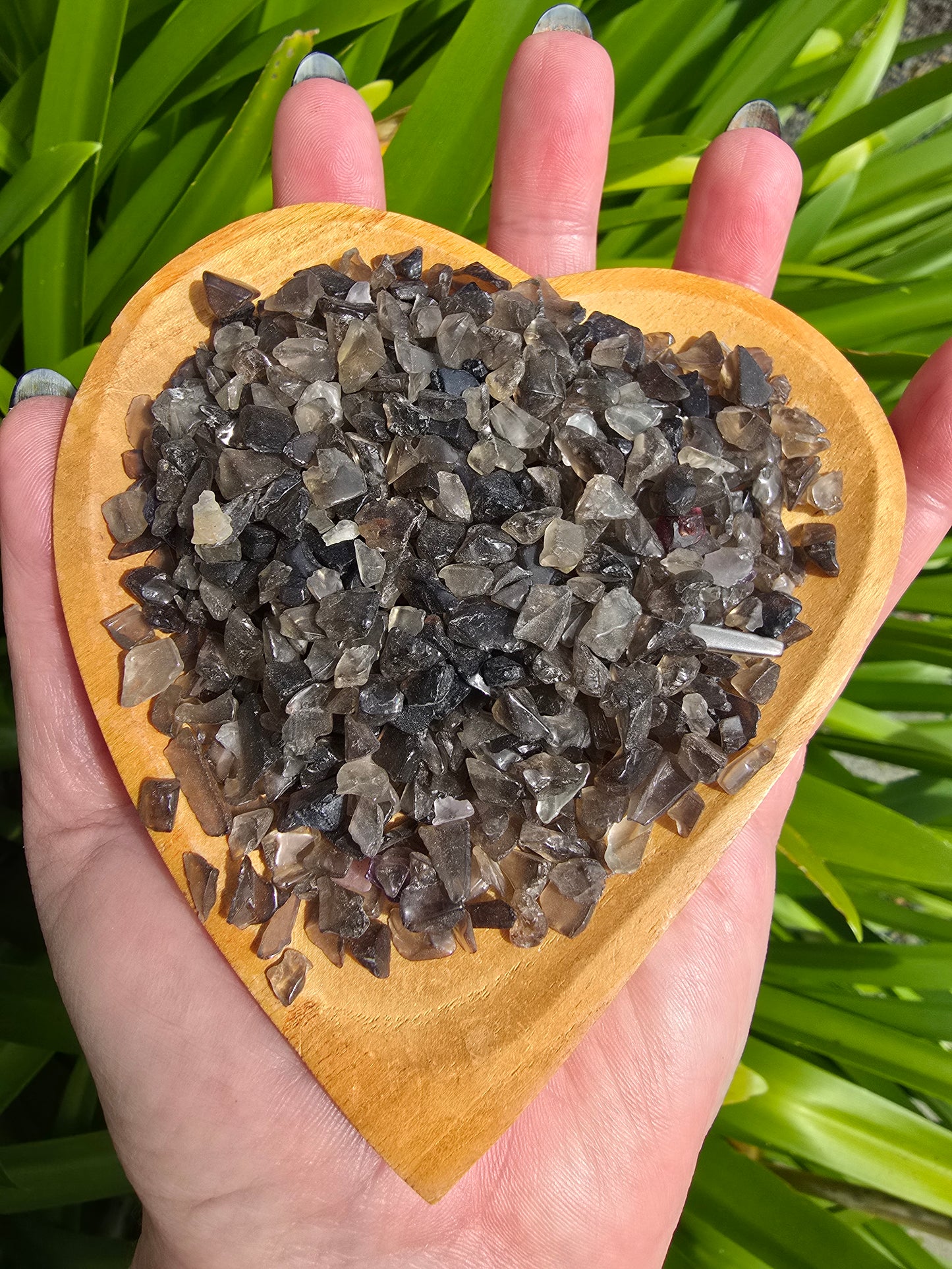 Smoky Quartz Crystal Chip 100 gms Bag