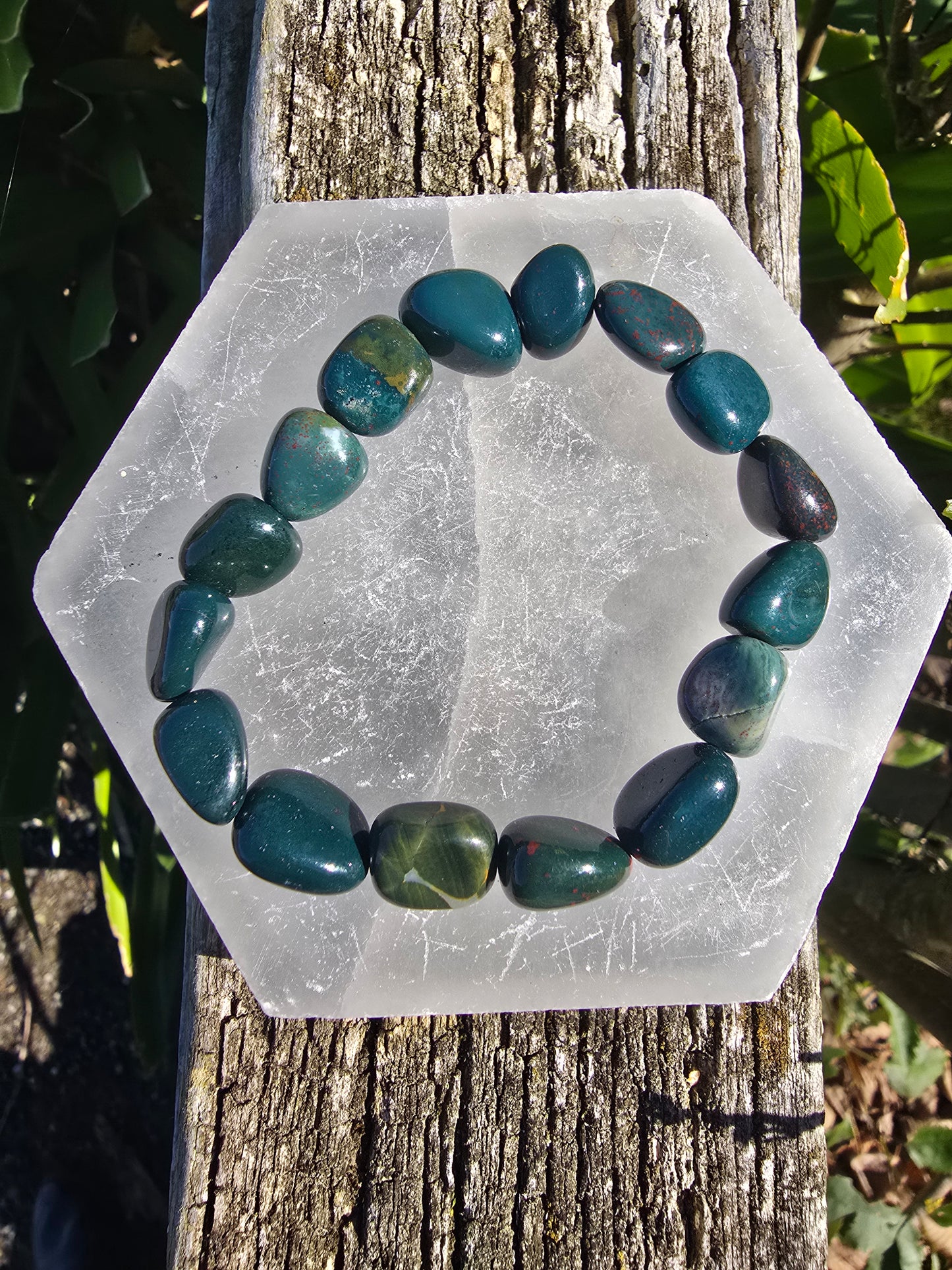 Bloodstone | Nugget Bead Bracelet