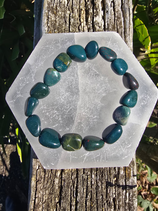 Bloodstone | Nugget Bead Bracelet