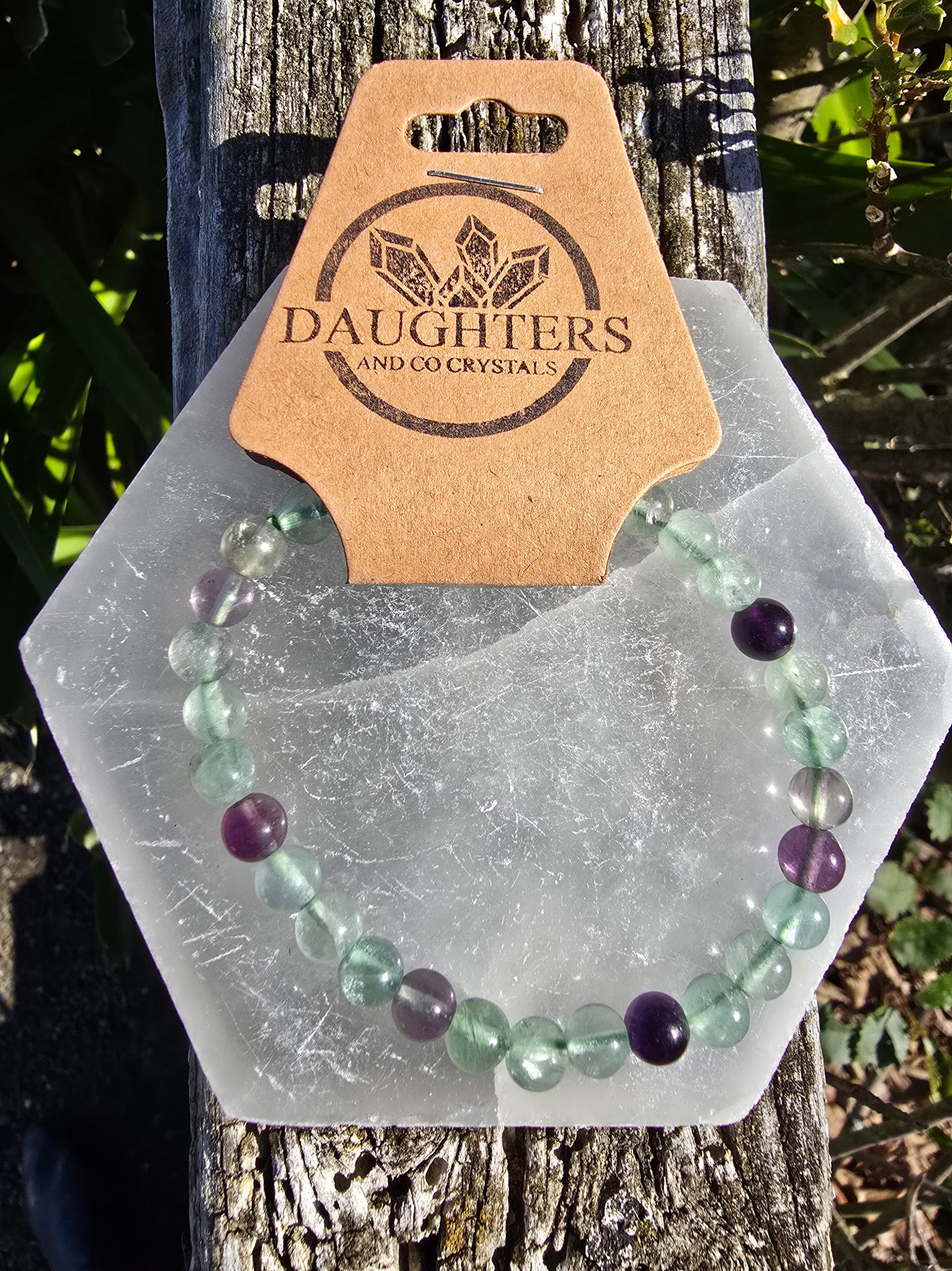 Rainbow Fluorite | Small Round Bead Bracelet