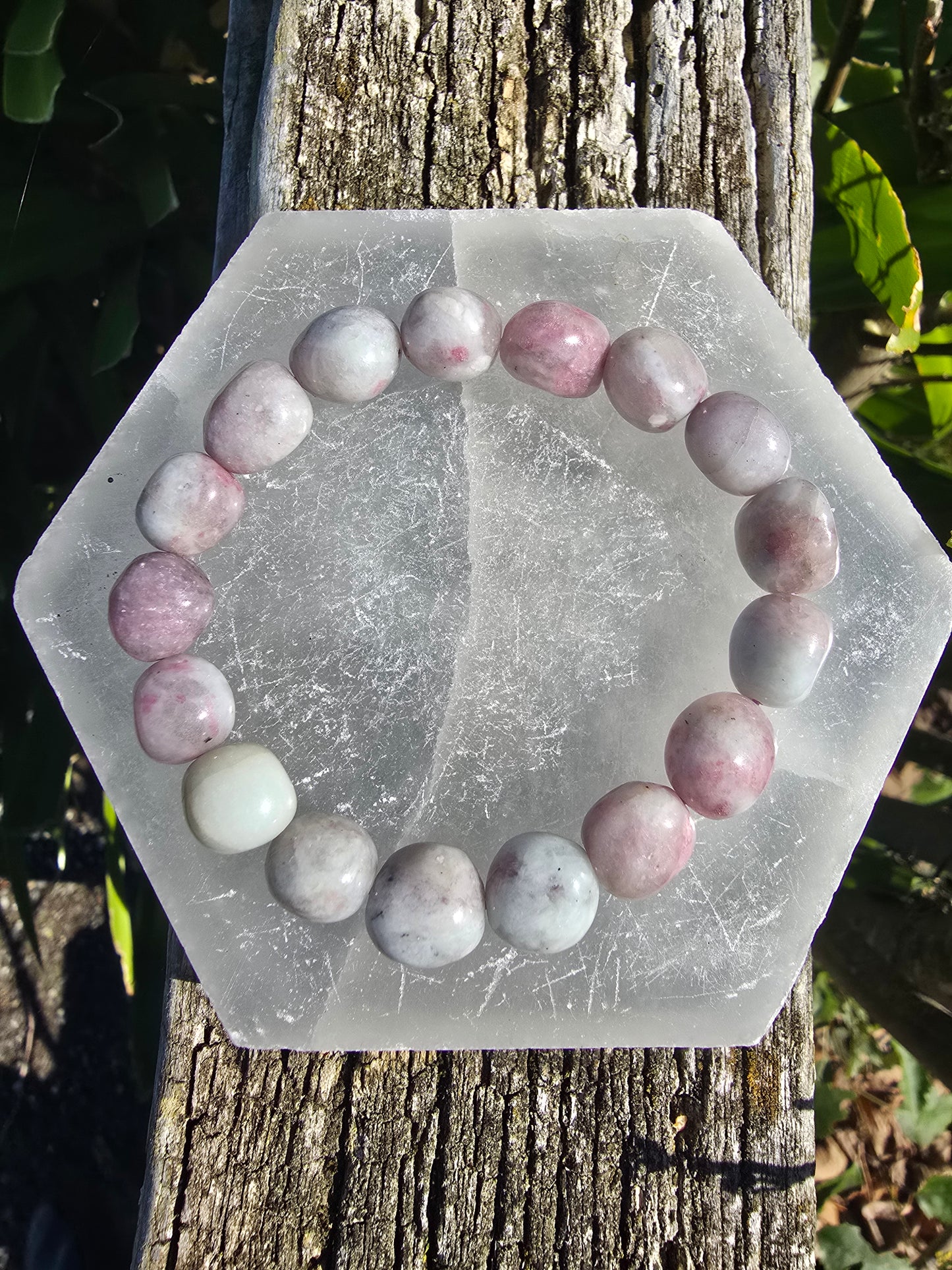 Pink Tourmaline | Nugget Bead Bracelet