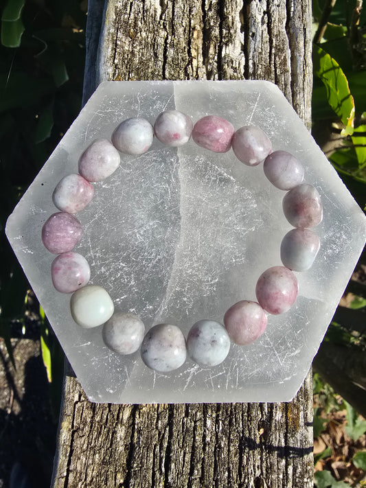 Pink Tourmaline | Nugget Bead Bracelet