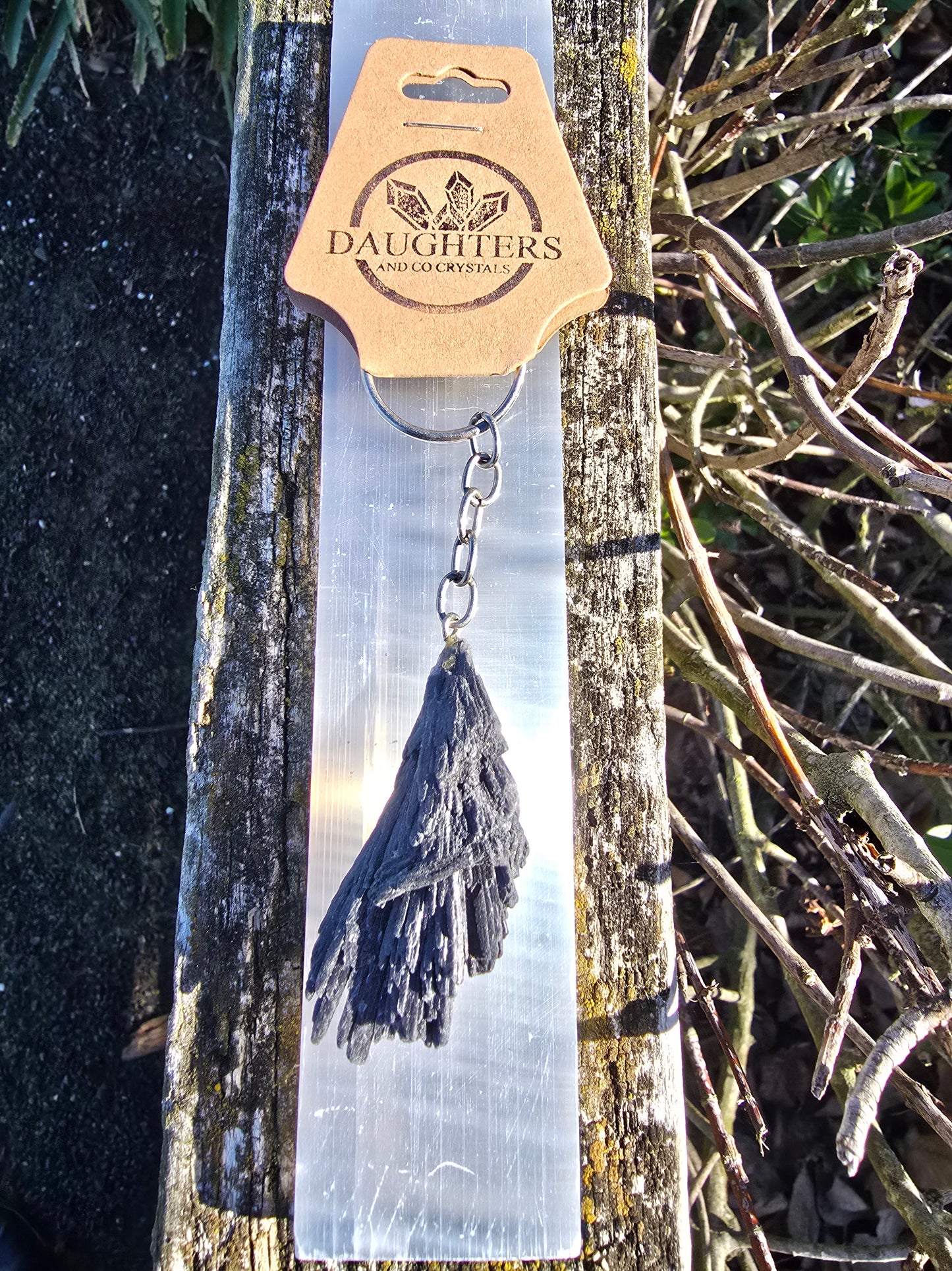 Black Kyanite Blade Keyring