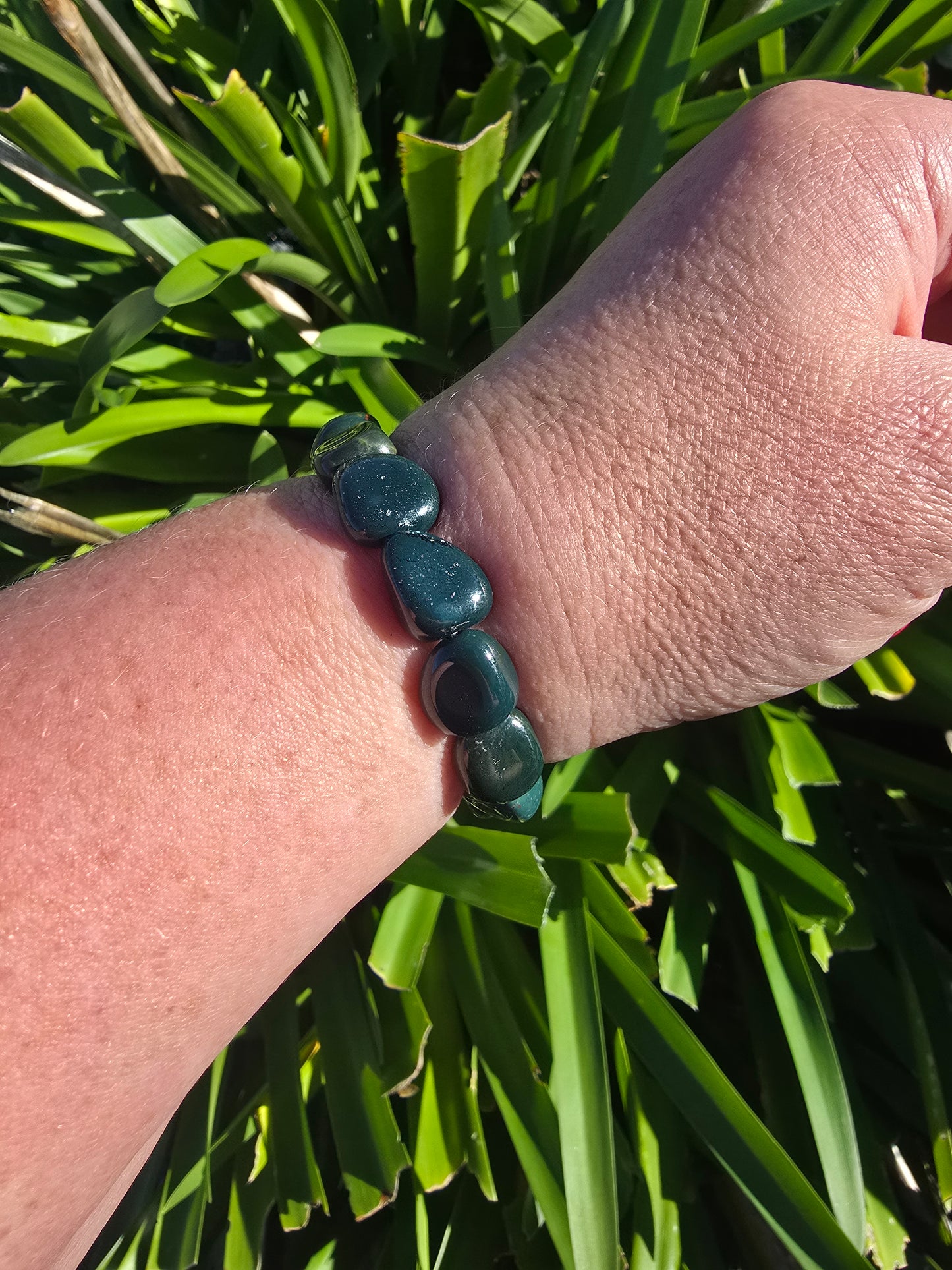 Bloodstone | Nugget Bead Bracelet