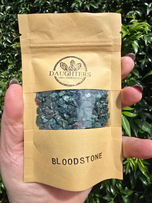 Bloodstone Crystal Chip 100 gms Bag