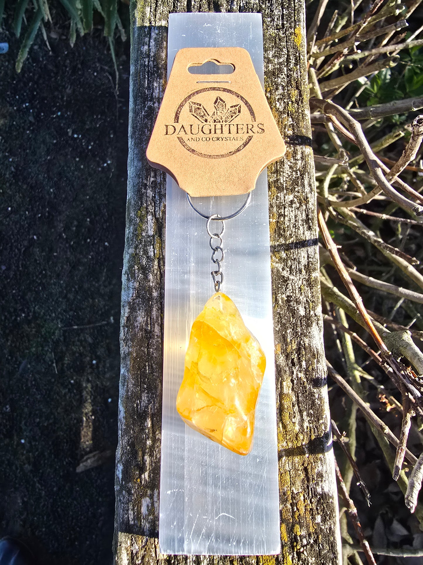 Golden Healer Quartz Keyring