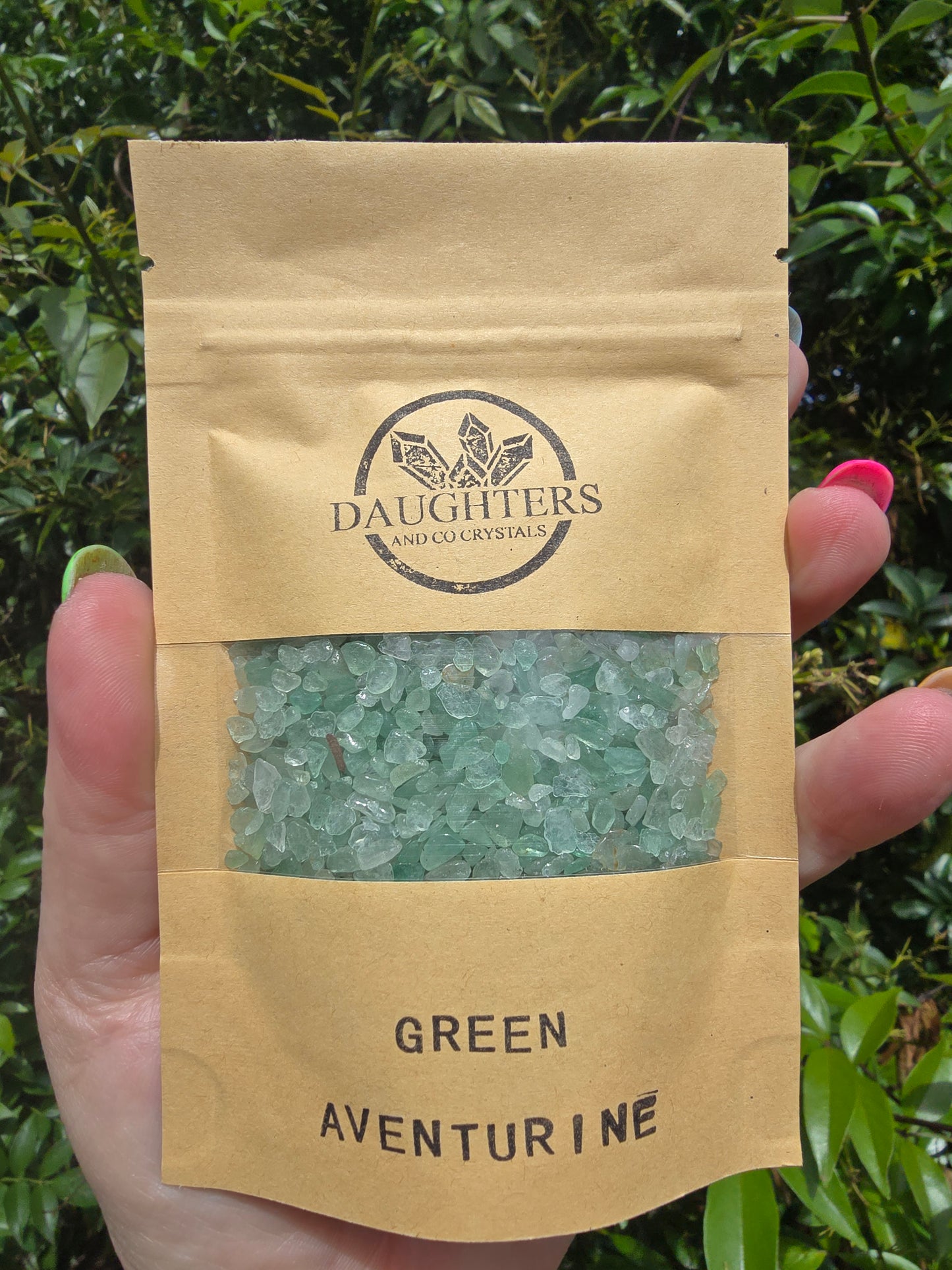 Green Aventurine Crystal Chip 100 gms Bag
