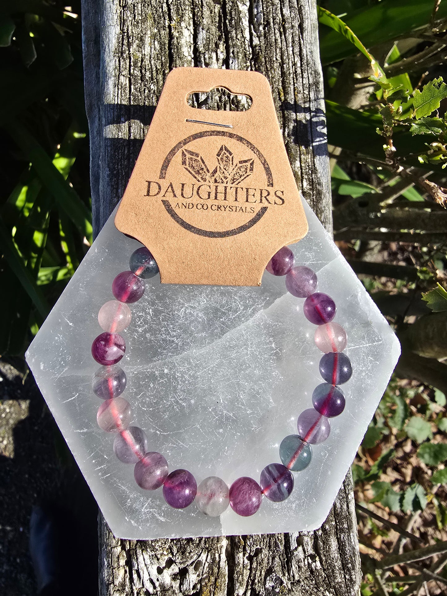 Rainbow Fluorite | Round Bead Bracelet