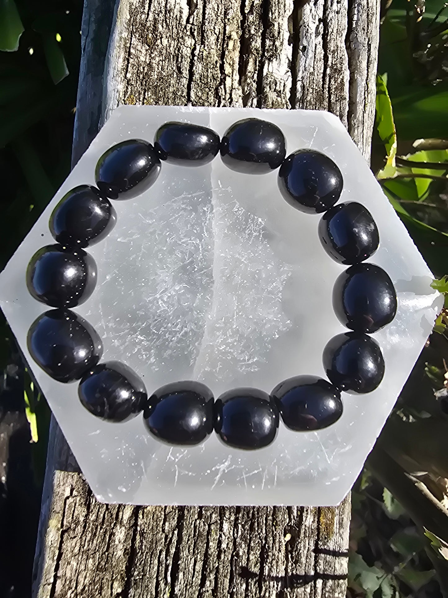 Jet | Nugget Bead Bracelet