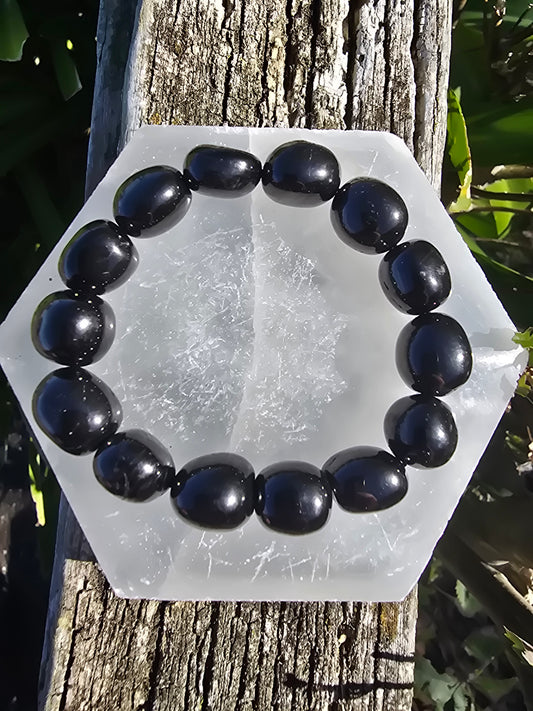 Jet | Nugget Bead Bracelet