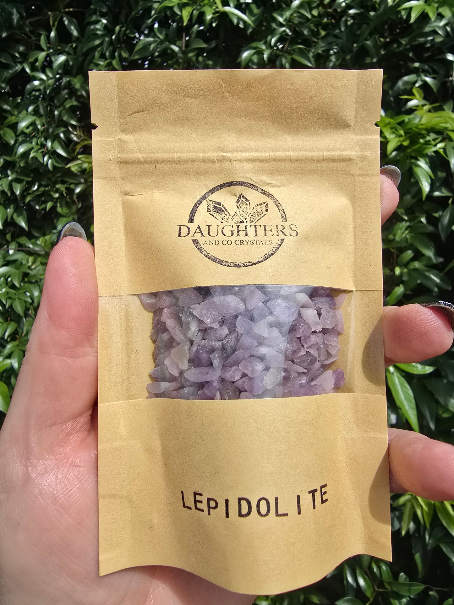 Lepidolite Crystal Chip Bag 100g