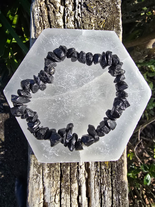 Black Tourmaline | Crystal Chip Bracelet