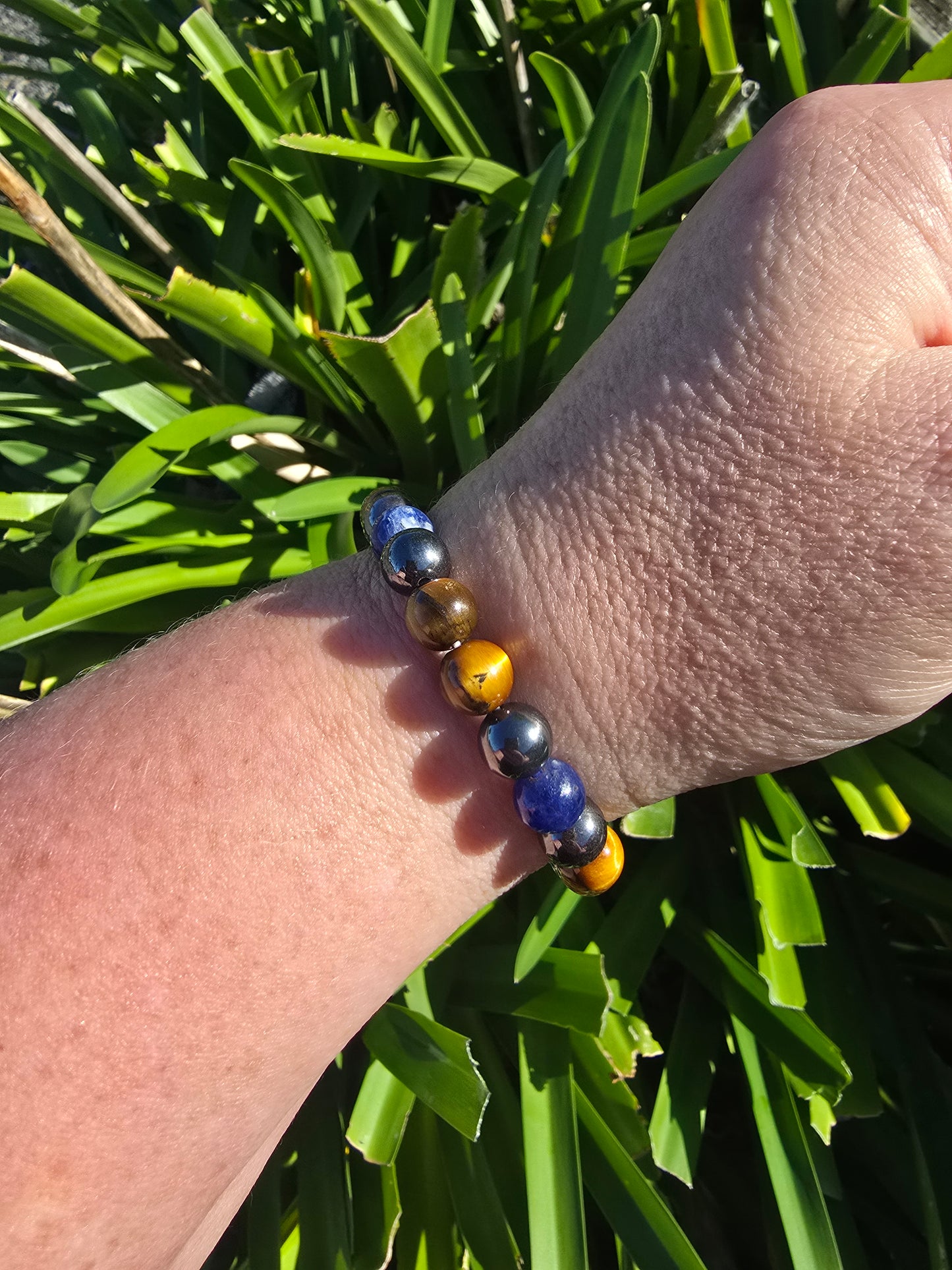 Sodalite, Hematite & Tigers Eye | Bead Bracelet