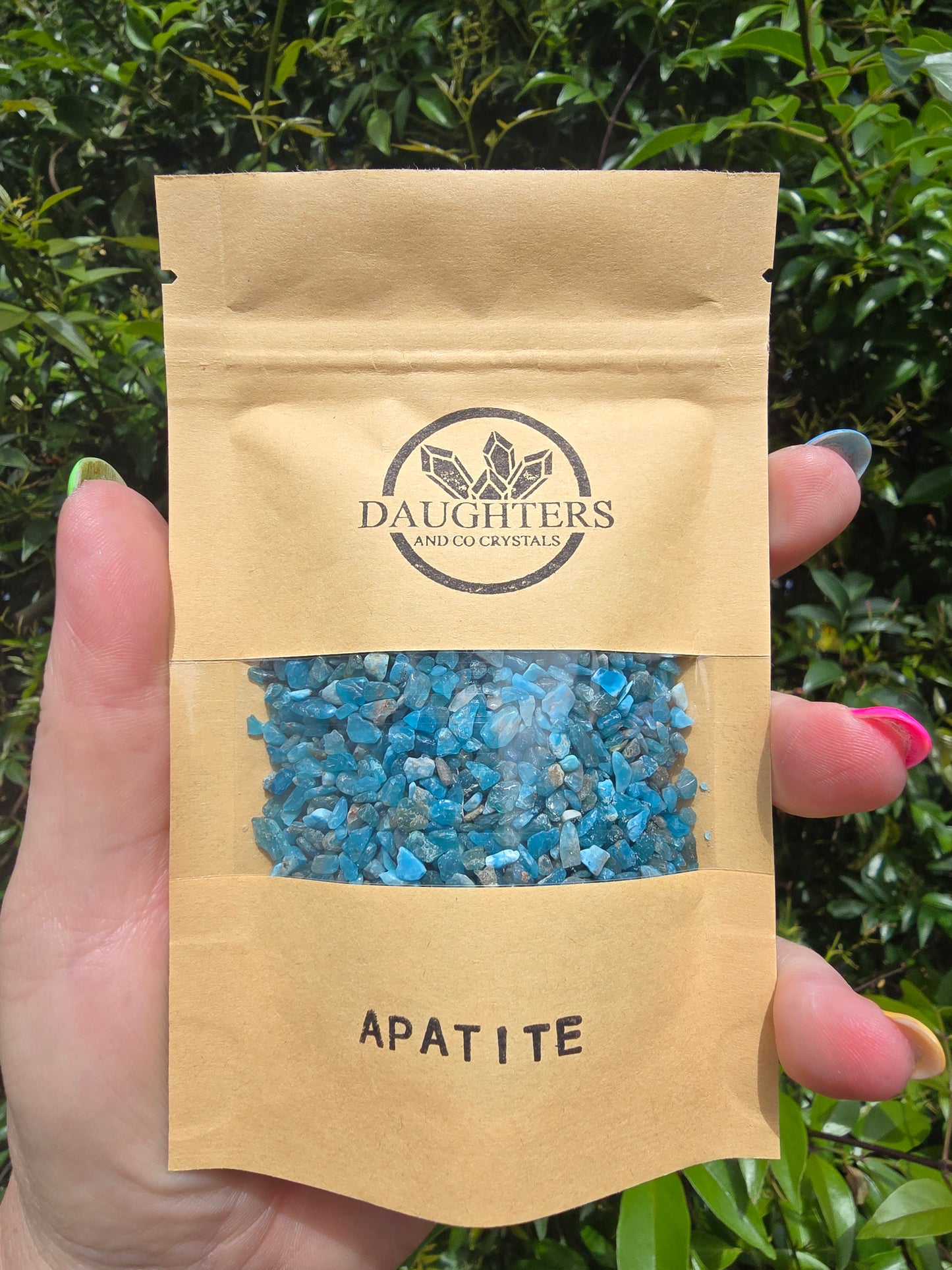 Apatite Crystal Chip 100 gms Bag