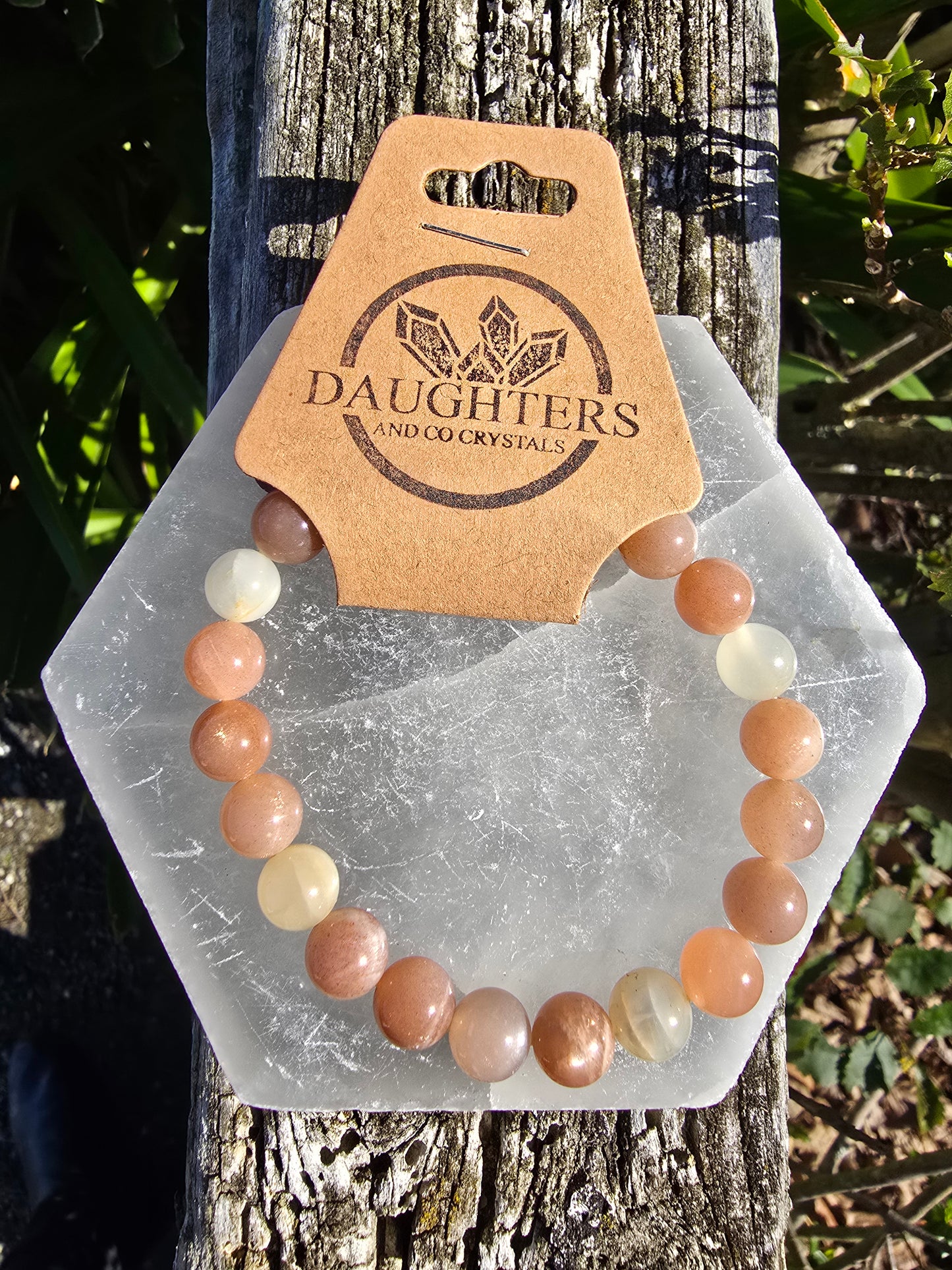 Mixed Moonstone | Round Bead Bracelet