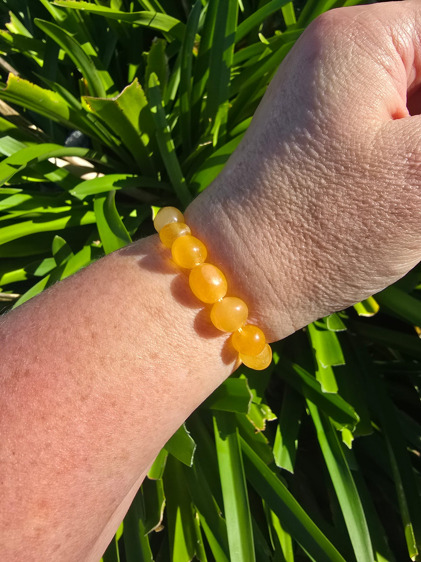 Orange Calcite | Nugget Bead Bracelet