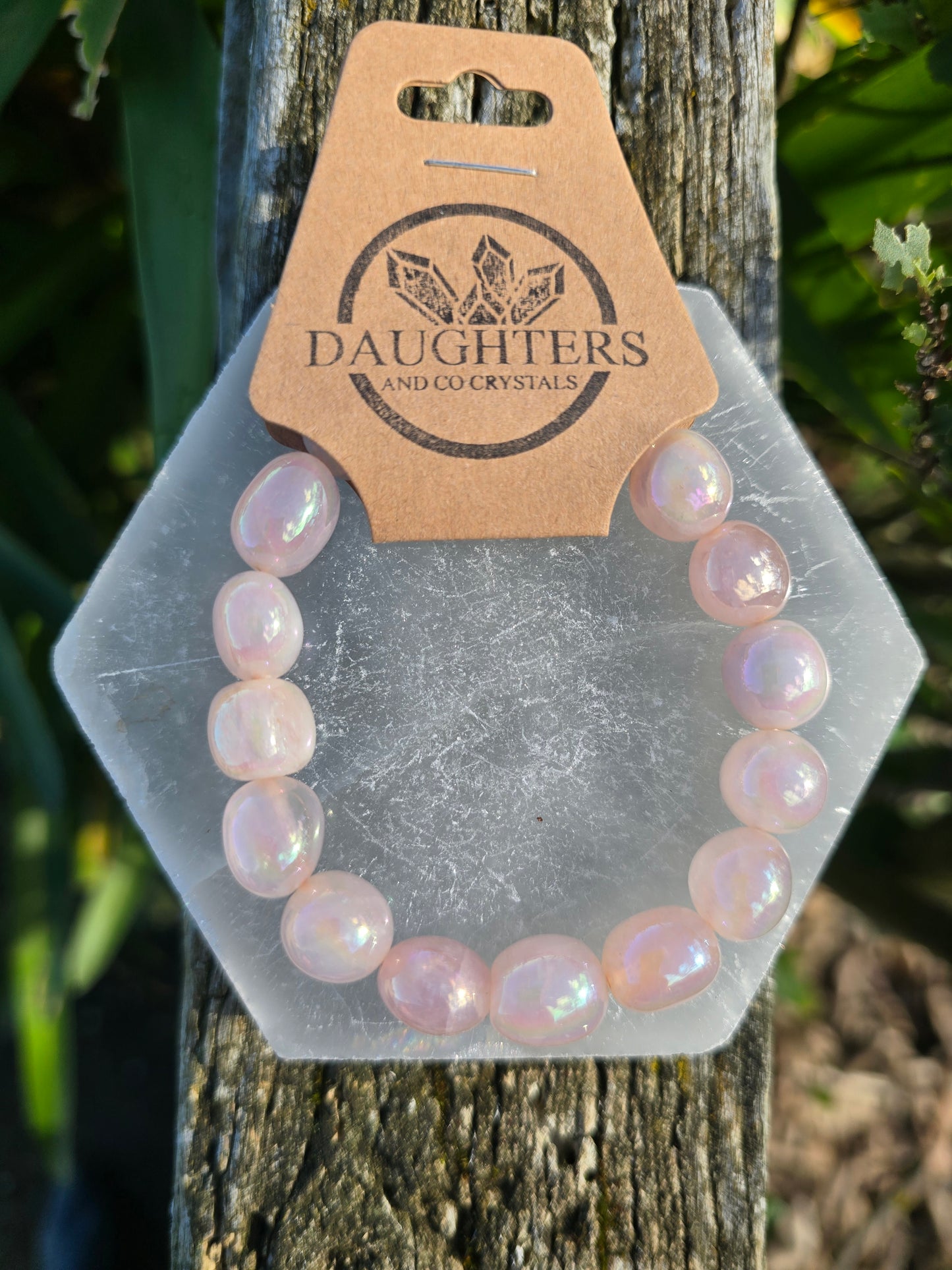 Rose Aura | Nugget Bead Bracelet 10 mm