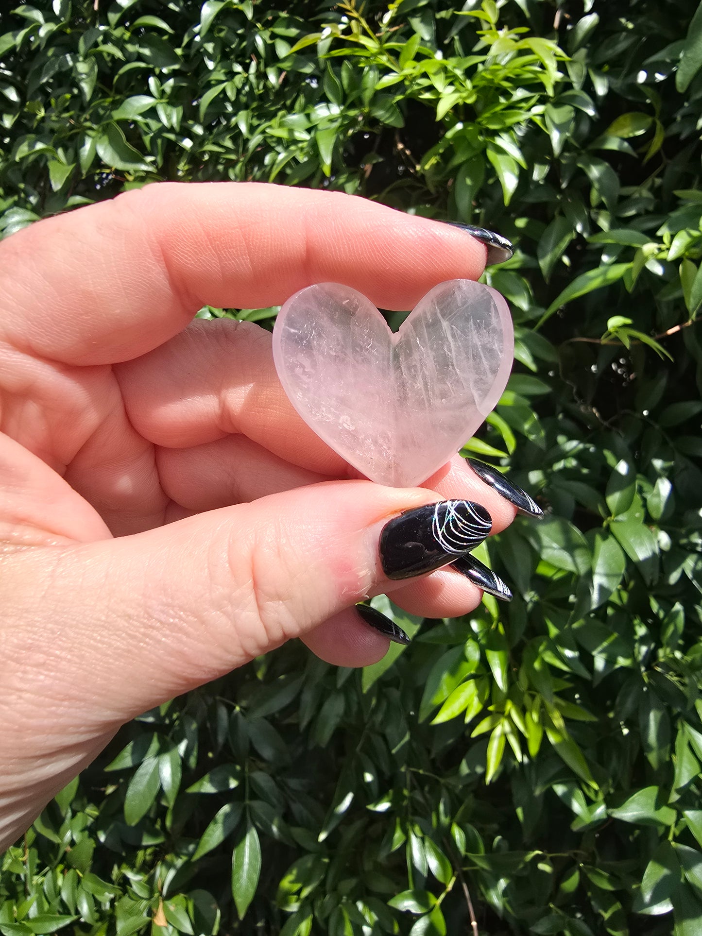 Rose Quartz 3D Small Heart