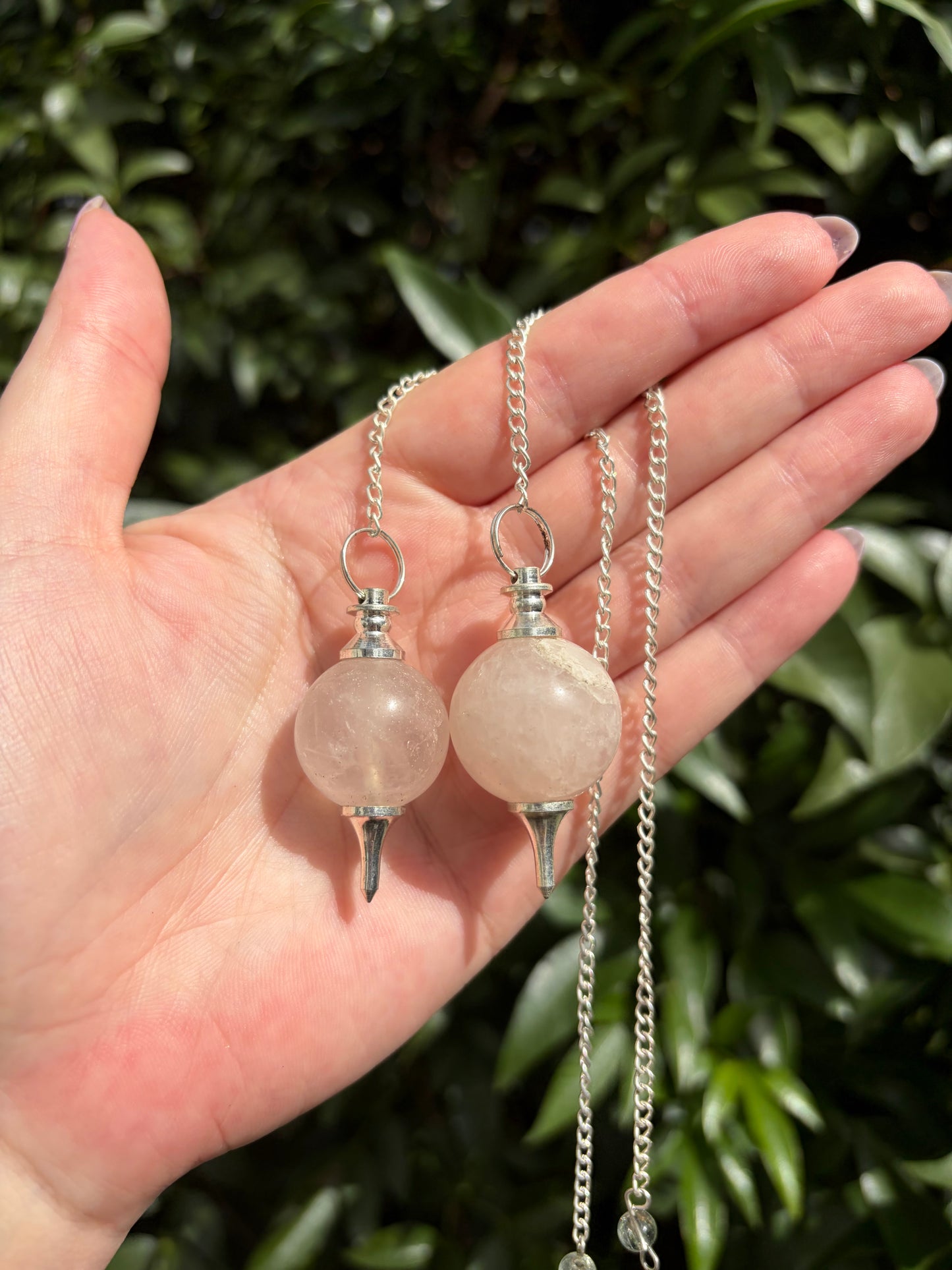 Rose Quartz Sphere Pendulum