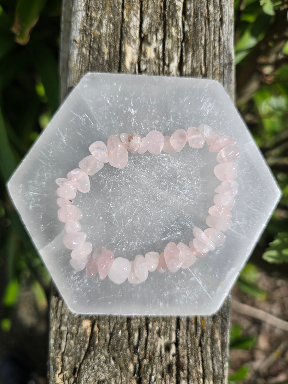 Rose Quartz | Crystal Chip Bracelet
