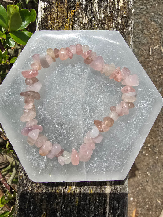 Rose Quartz | Crystal Chip Bracelet