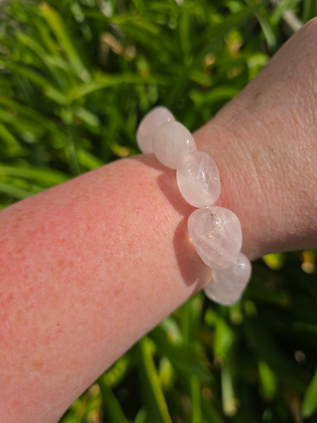 Rose Quartz | Nugget Bead Bracelet 15 mm