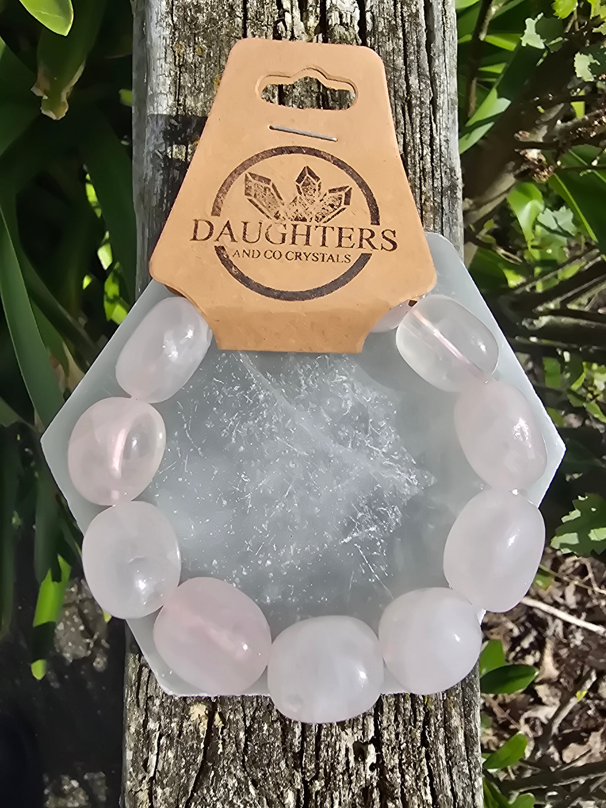 Rose Quartz | Nugget Bead Bracelet 15 mm
