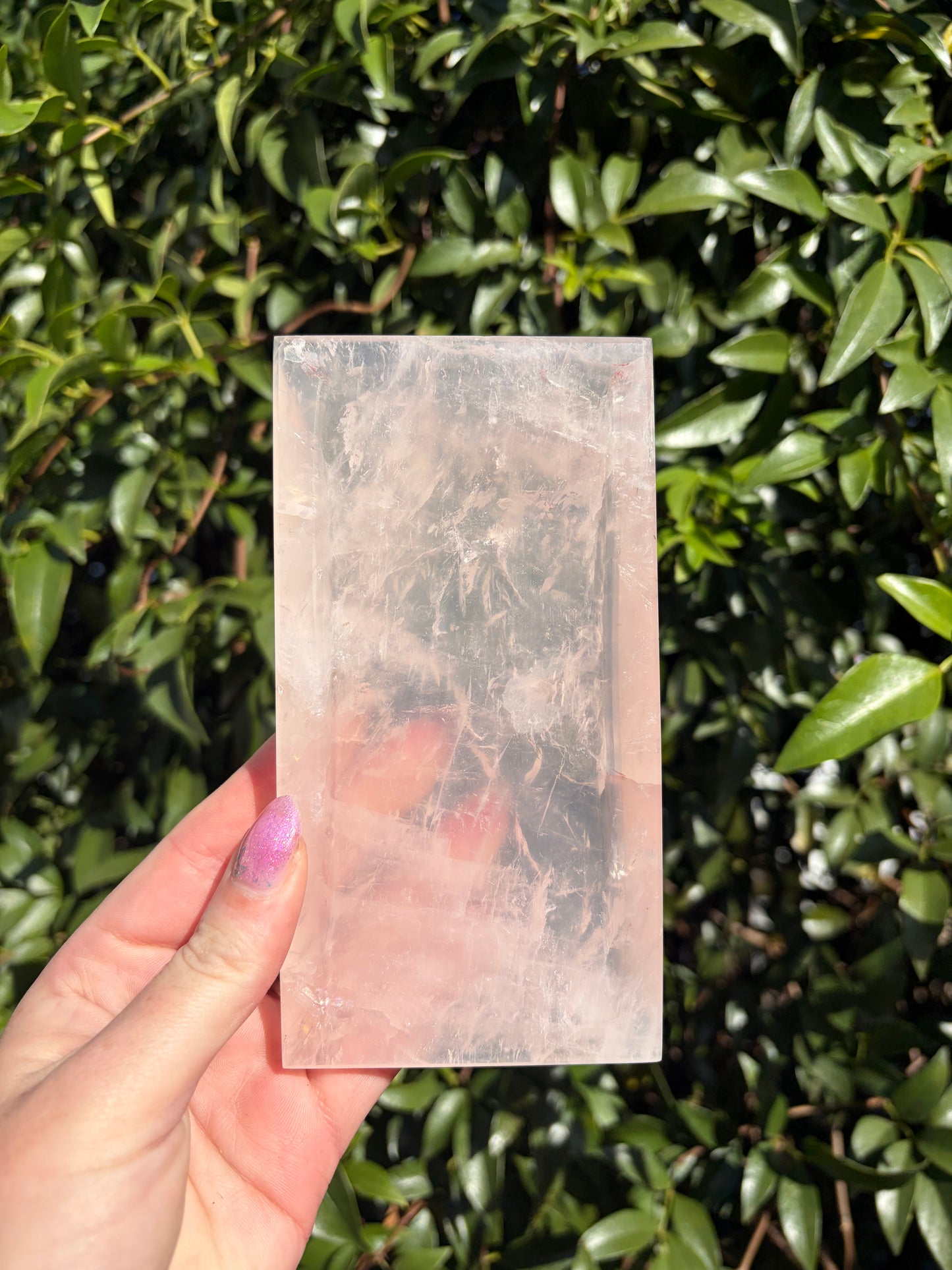 Rose Quartz Rectangle Tray A
