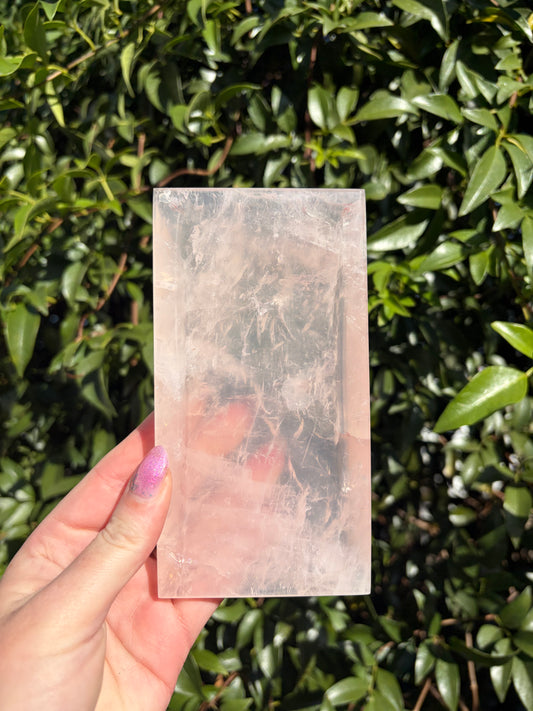 Rose Quartz Rectangle Tray A