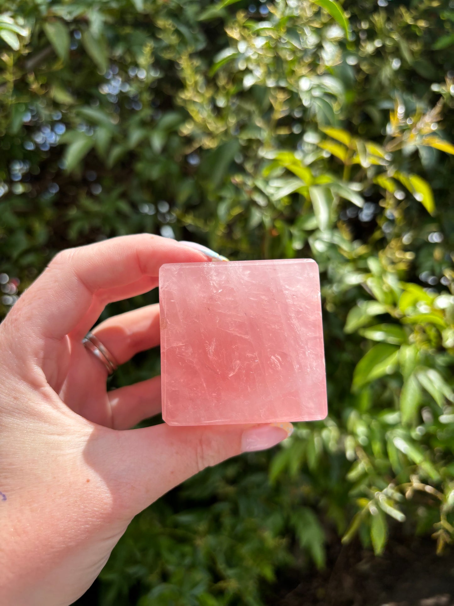 Rose Quartz Cube A