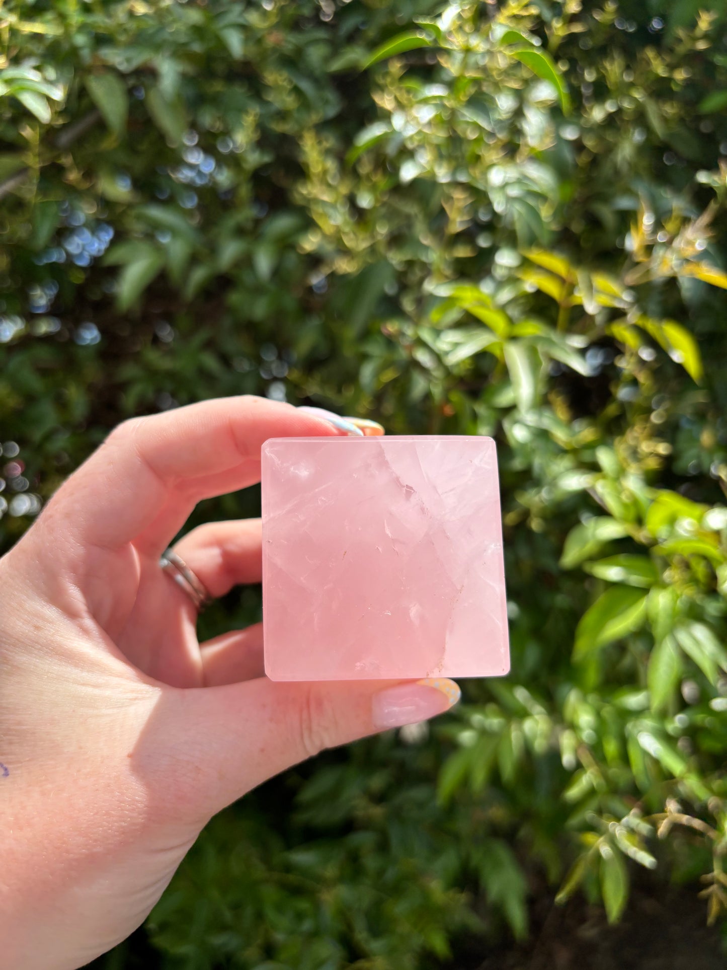 Rose Quartz Cube B