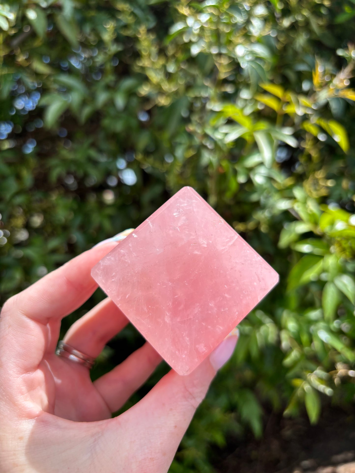 Rose Quartz Cube A