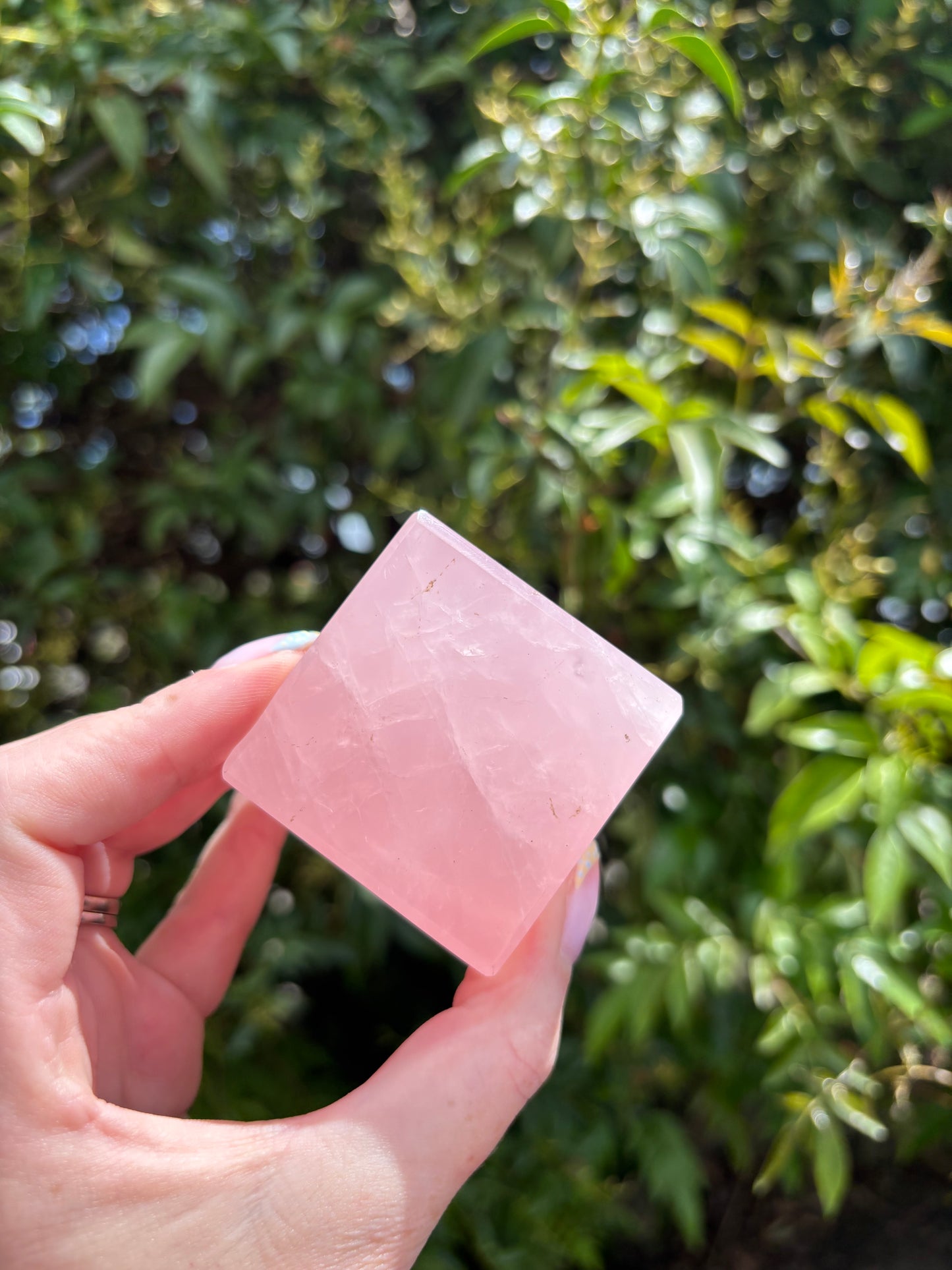 Rose Quartz Cube B