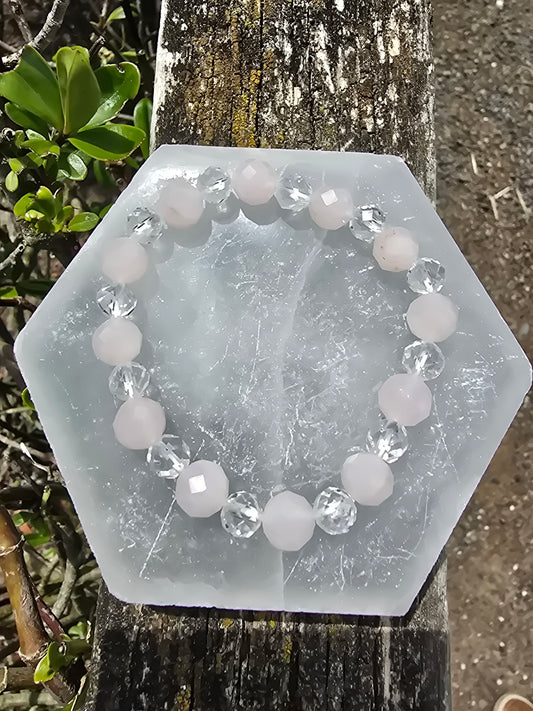 Rose Quartz | Faceted Bead Bracelet