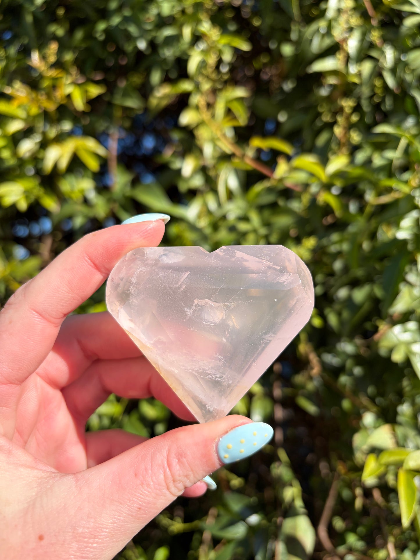 Rose Quartz Faceted Heart A