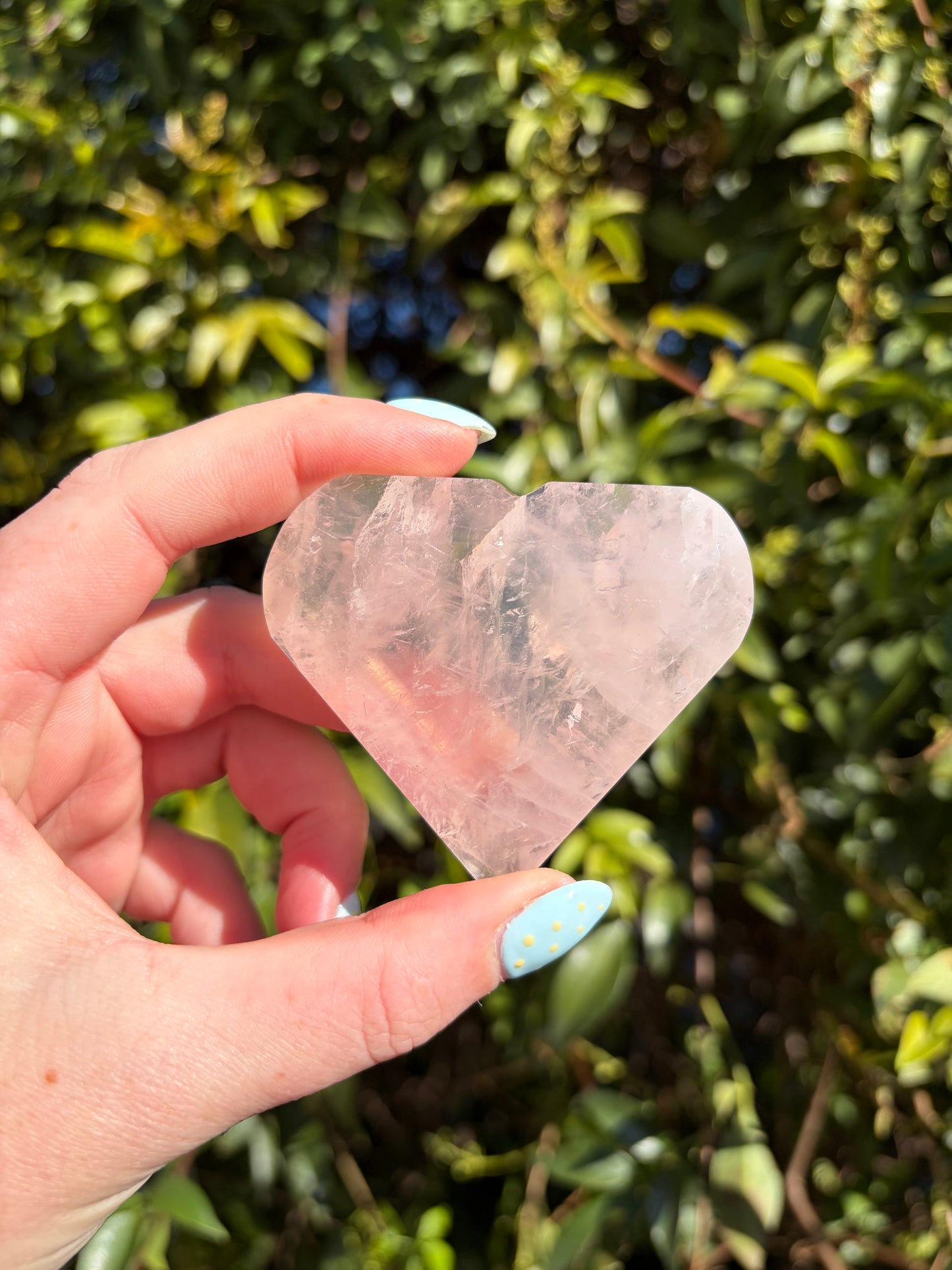 Rose Quartz Faceted Heart B