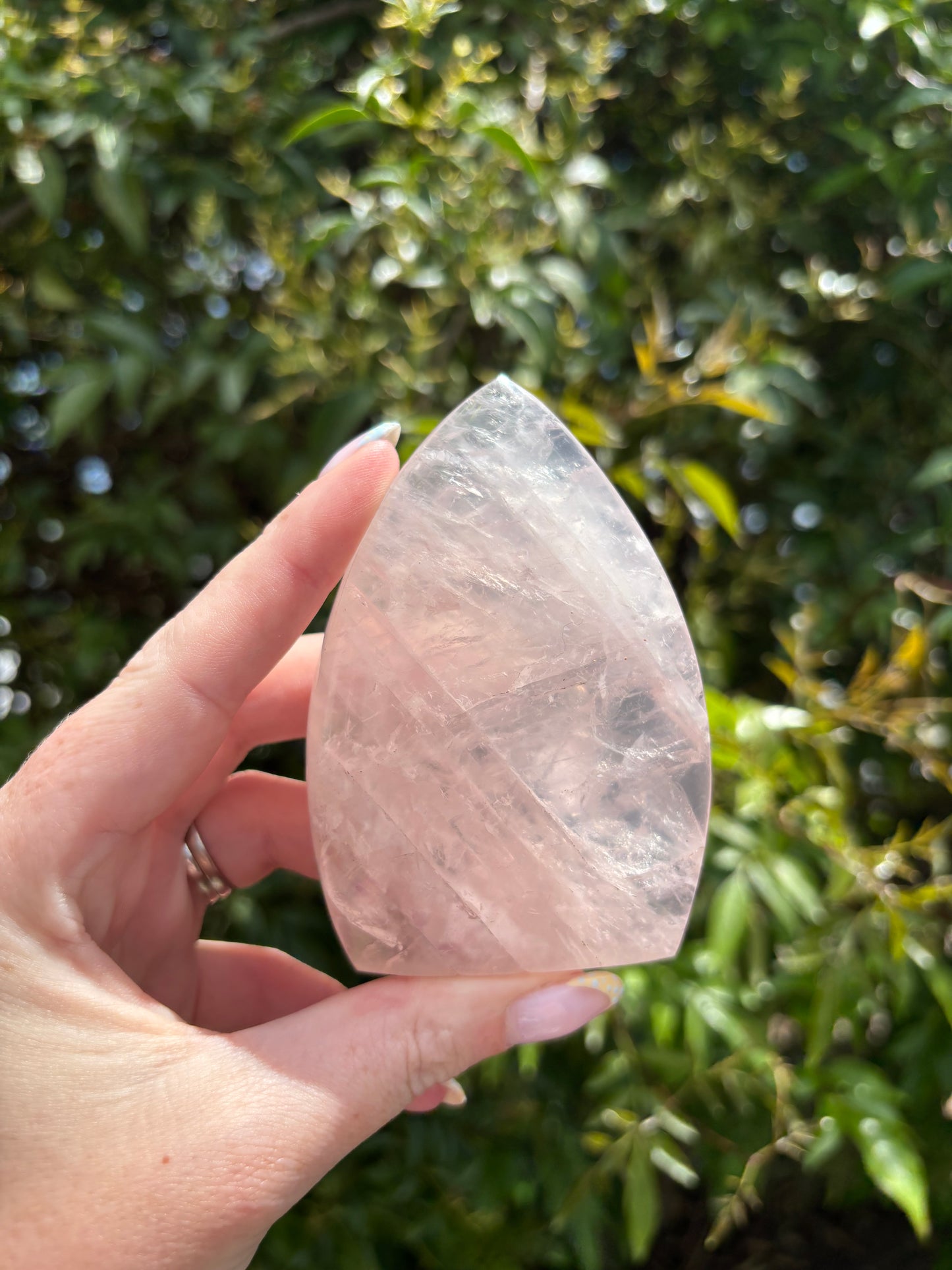Rose Quartz Flame Piece A