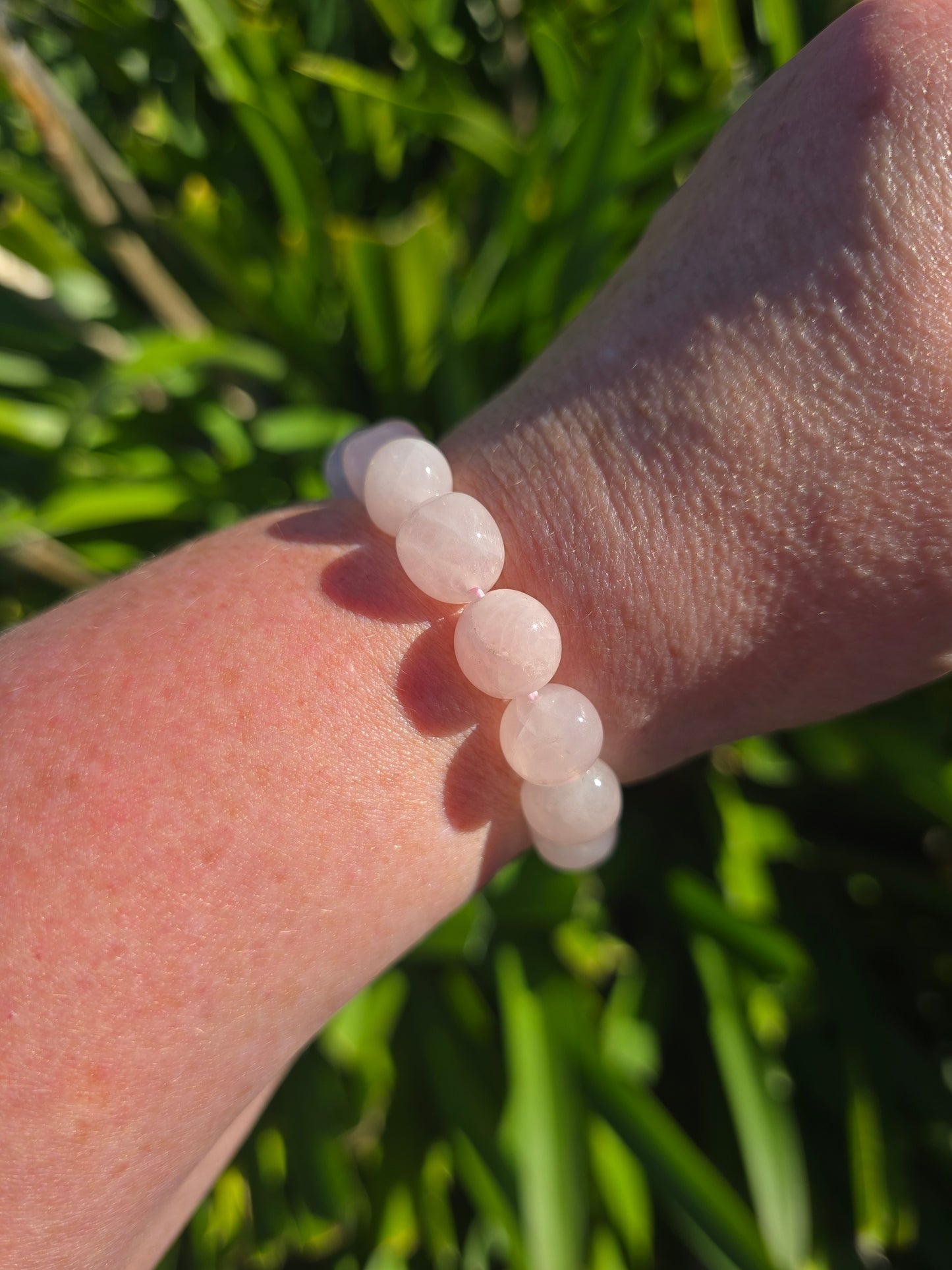 Rose Quartz | Large Nugget Bead Bracelet