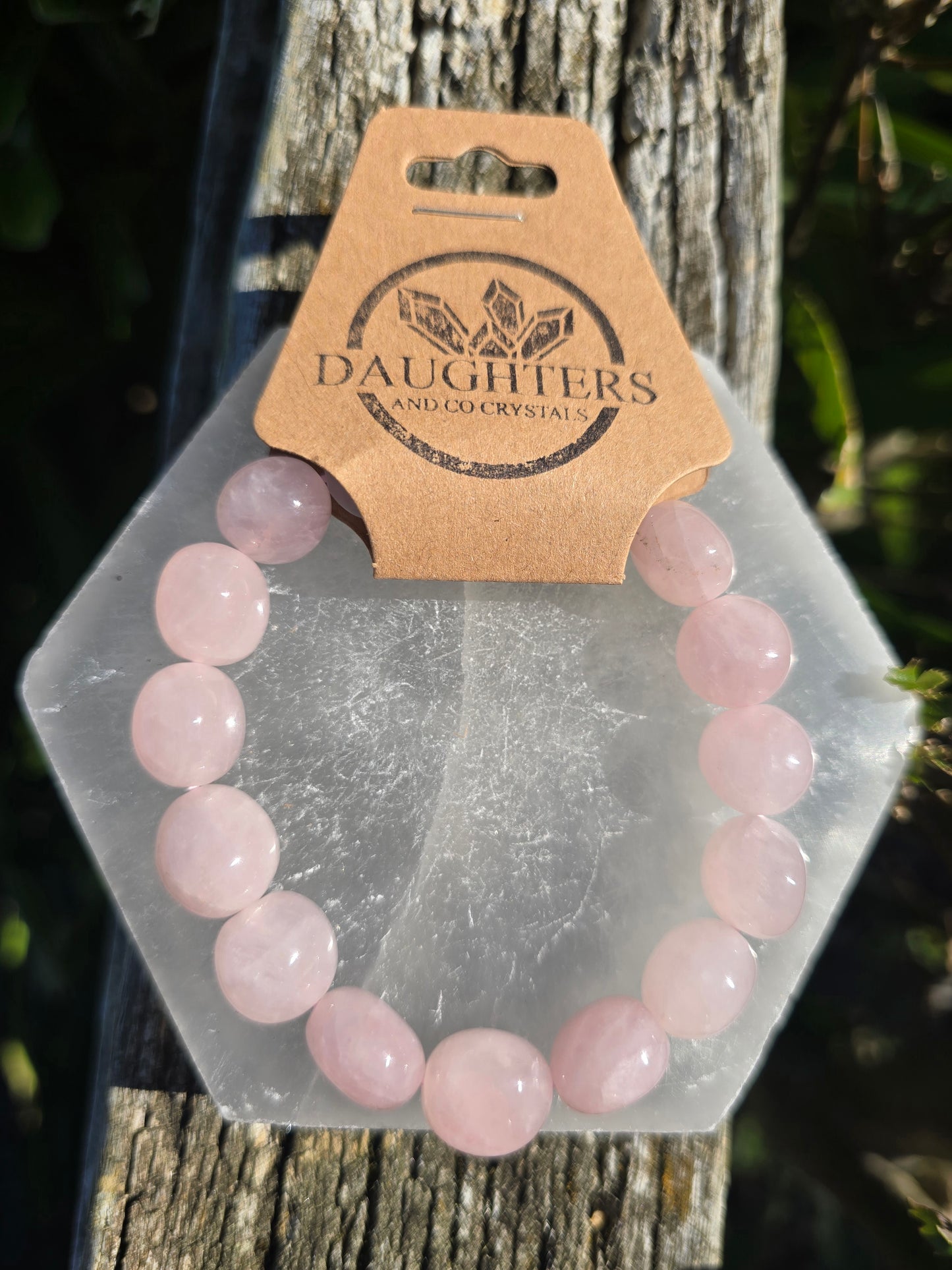 Rose Quartz | Large Nugget Bead Bracelet
