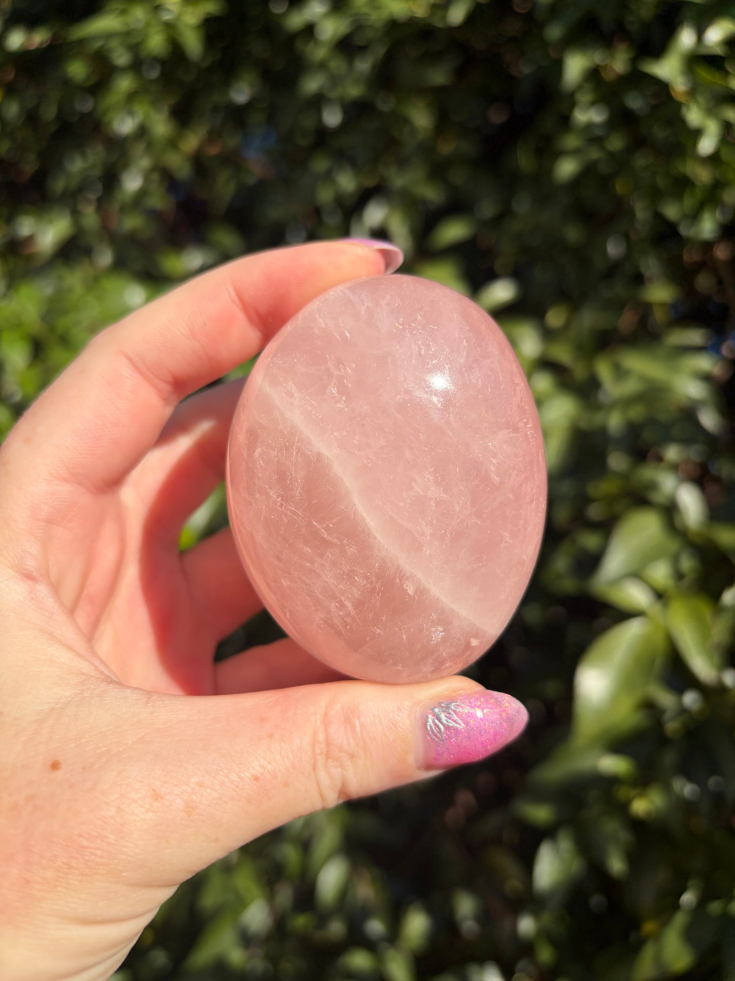 Rose Quartz Palm Stone A