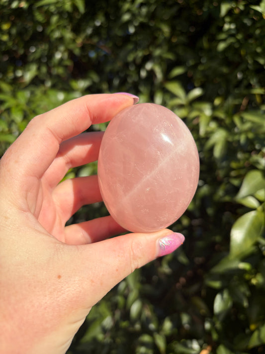 Rose Quartz Palm Stone A