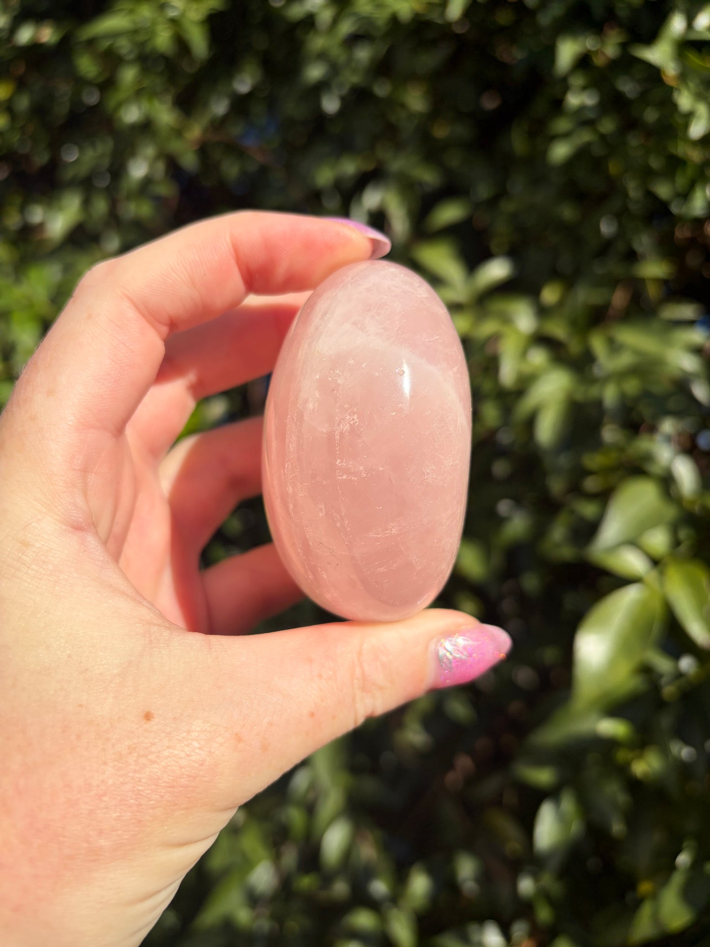 Rose Quartz Palm Stone A