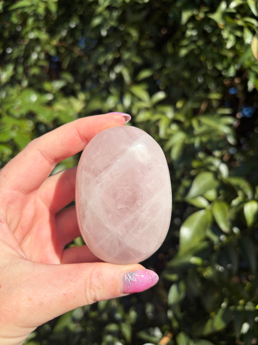 Rose Quartz Palm Stone B