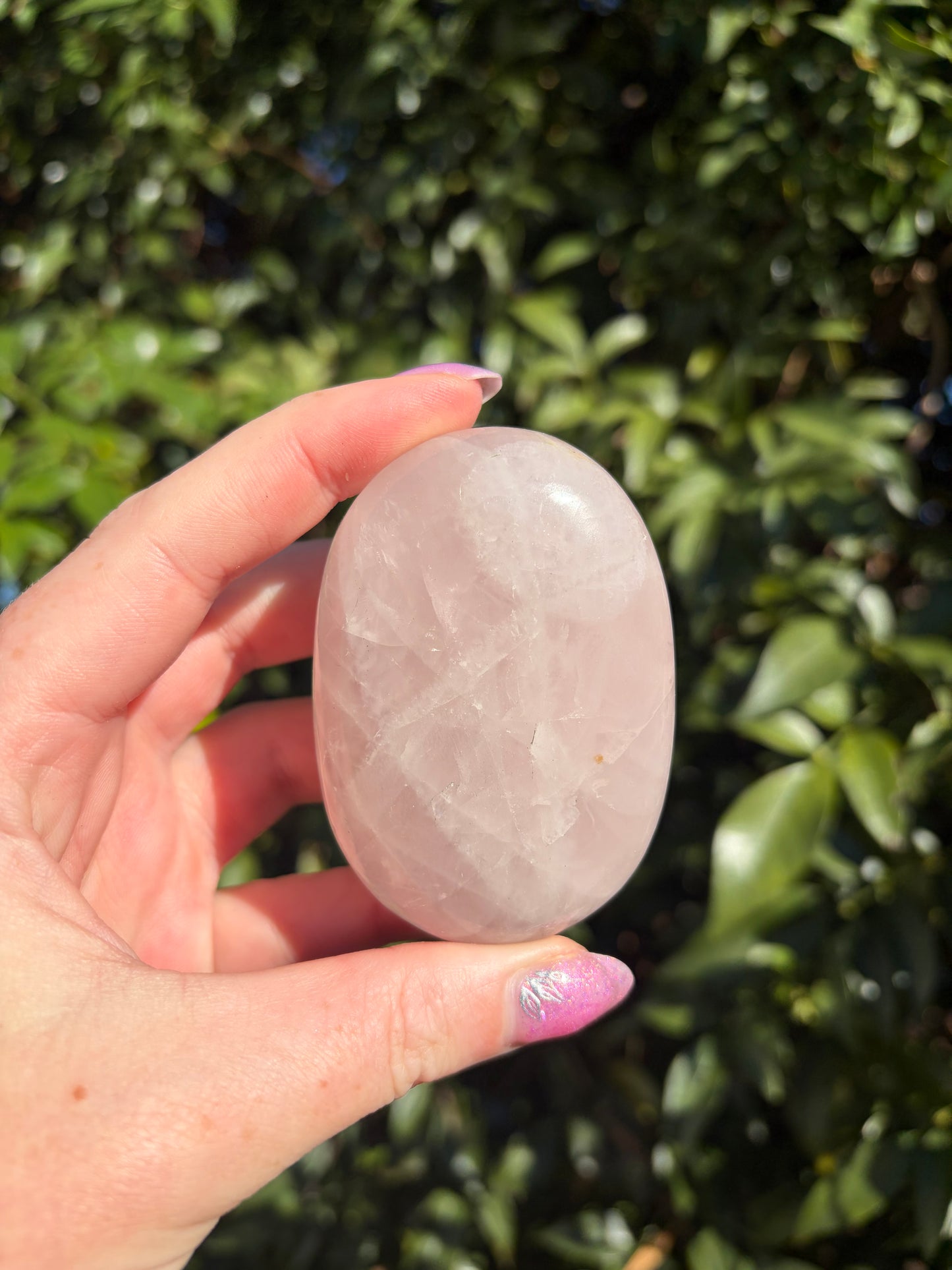 Rose Quartz Palm Stone B