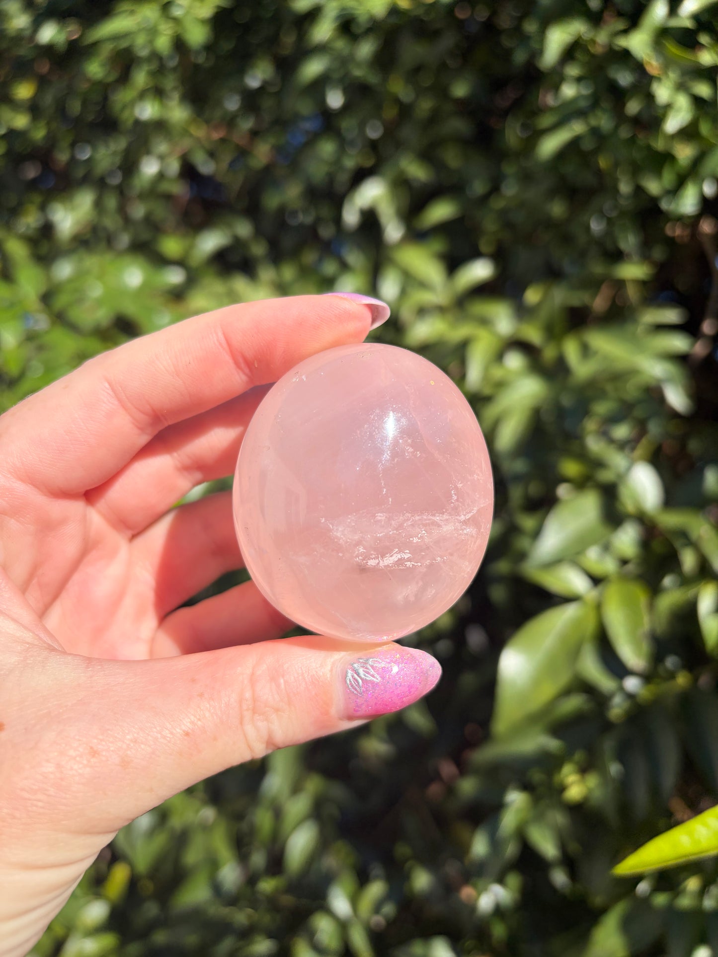 Rose Quartz Palm Stone C