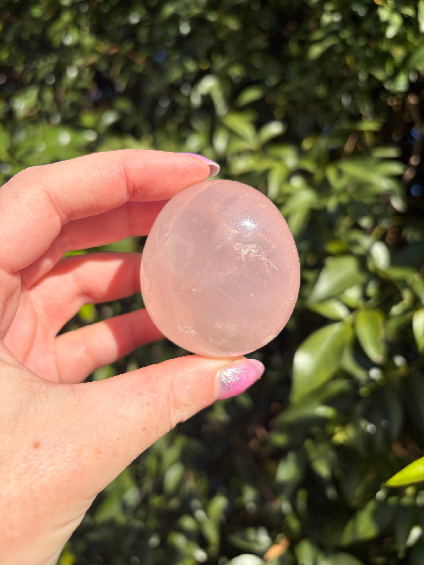 Rose Quartz Palm Stone C
