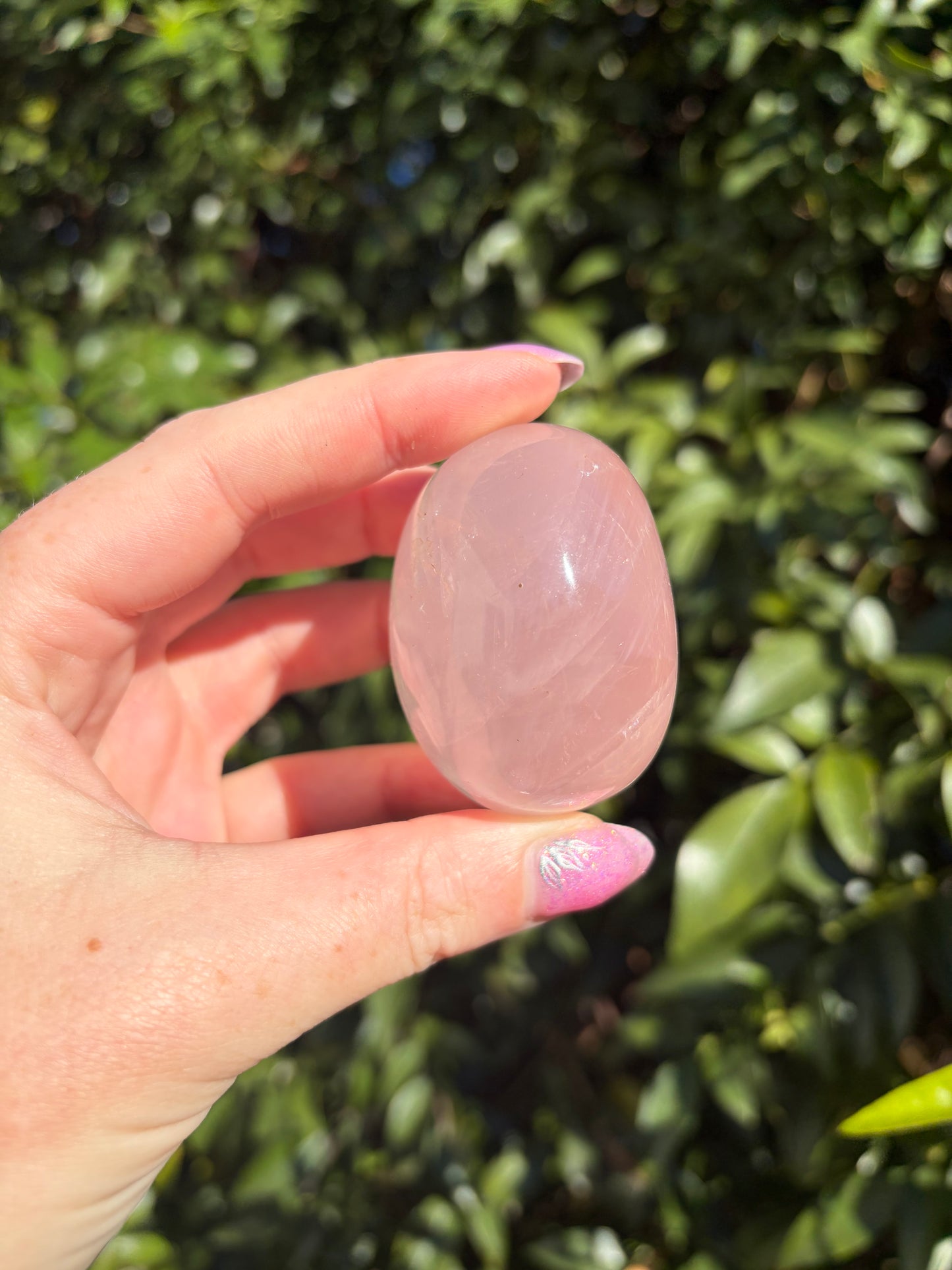 Rose Quartz Palm Stone C