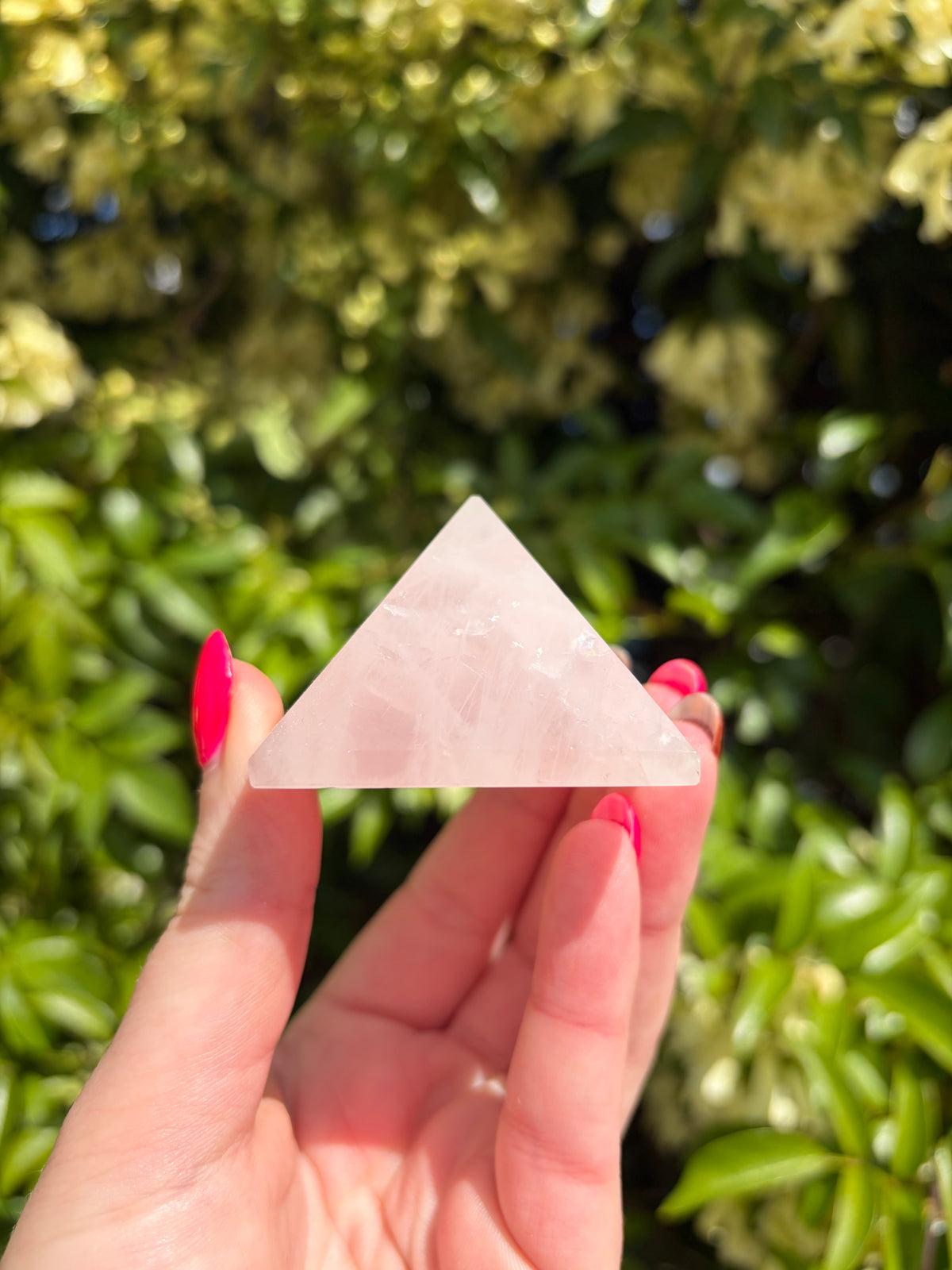 Rose Quartz Polished Pyramid A